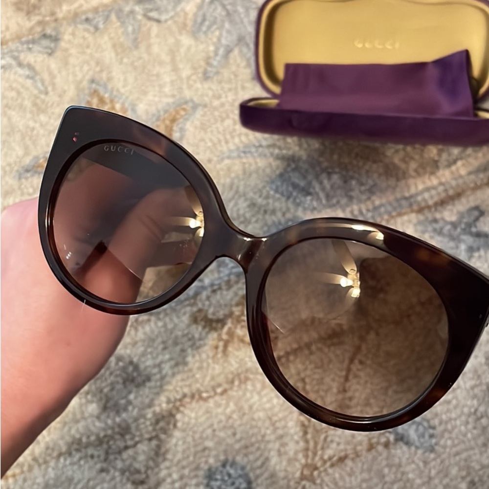 Gucci Havana Cat Eye Sunglasses